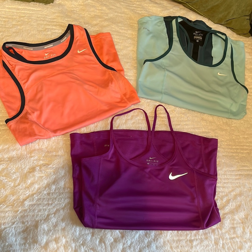 Bundle of 3 XS Nike running tanks